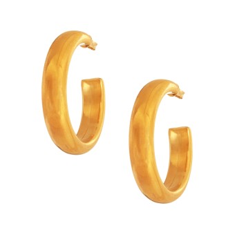 Ασημένια επίχρυσα σκουλαρίκια Κρίκοι