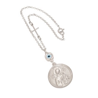 Ασημένιο Γούρι Αυτοκινήτου Εικόνα Μάτι