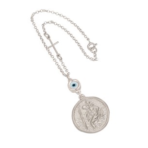 Ασημένιο Γούρι Αυτοκινήτου Εικόνα Μάτι