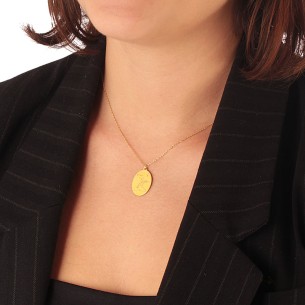 Ασημένιο επίχρυσο κολιέ ζώδιο Αιγόκερως