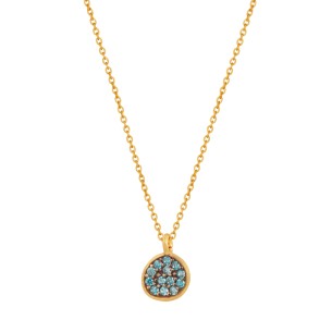 Χρυσό 9k κολιέ Δίσκος Κύκλος