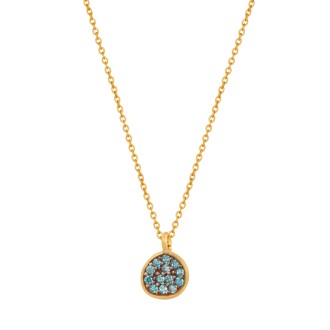 Χρυσό 9k κολιέ Δίσκος Κύκλος