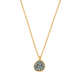 Χρυσό 9k κολιέ Δίσκος Κύκλος