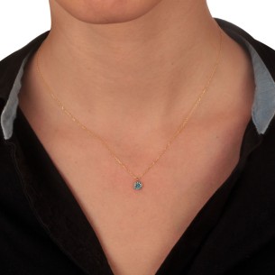 Χρυσό 9k κολιέ Δίσκος Κύκλος