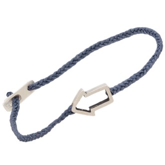 Βραχιόλι κορδόνι ασημένιο Βέλος