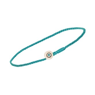 Βραχιόλι κορδόνι ασημένιο Μάτι Κύκλος