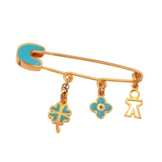 Επίχρυση παιδική Παραμάνα Αγόρι Σταυρός Μάτι