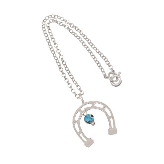 Ασημένιο Γούρι Αυτοκινήτου Πέταλο Μάτι