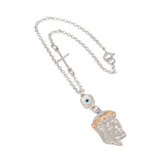 Ασημένιο Γούρι Αυτοκινήτου Χριστός Σταυρός