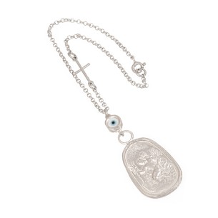 Ασημένιο Γούρι Αυτοκινήτου Μάτι Παναγία