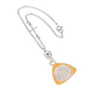 Ασημένιο Γούρι Αυτοκινήτου Μάτι Αγ.Χριστόφορος