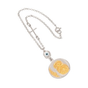 Ασημένιο Γούρι Αυτοκινήτου Μάτι Παναγία