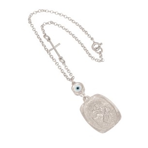 Ασημένιο Γούρι Αυτοκινήτου Μάτι Αγ.Χριστόφορος