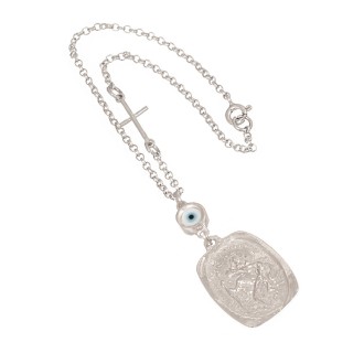 Ασημένιο Γούρι Αυτοκινήτου Μάτι Αγ.Χριστόφορος