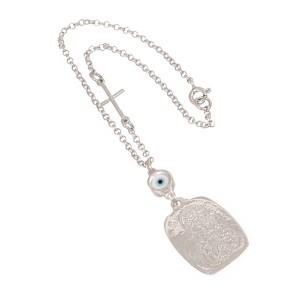 Ασημένιο Γούρι Αυτοκινήτου Μάτι Αγ.Χριστόφορος