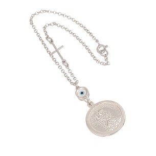 Ασημένιο Γούρι Αυτοκινήτου Μάτι Αγ.Χριστόφορος