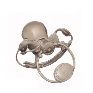 Παιδική ασημένια Πιπίλα Αλογάκι Δόντι Αγόρι