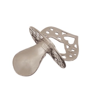 Παιδική ασημένια Πιπίλα Καρδιά Δόντι Κορίτσι