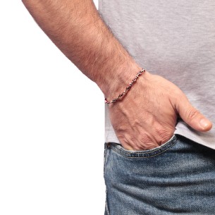 Βραχιόλι κορδόνι ασημένιοι Κύκλοι