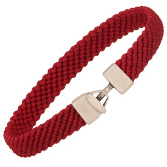 Βραχιόλι κορδόνι ασημένιος Γάντζος