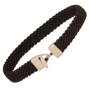 Βραχιόλι κορδόνι ασημένιος Γάντζος