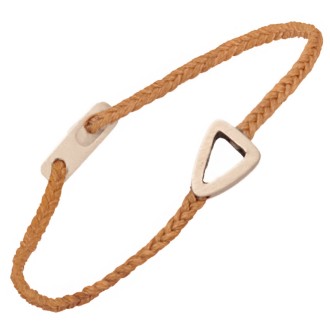 Βραχιόλι κορδόνι ασημένιο Τρίγωνο