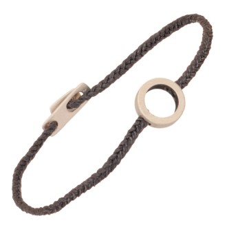 Βραχιόλι κορδόνι ασημένιος Κύκλος