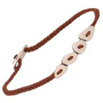 Βραχιόλι κορδόνι ασημένια Σχήματα