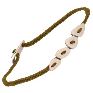 Βραχιόλι κορδόνι ασημένια Σχήματα