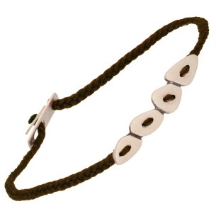 Βραχιόλι κορδόνι ασημένια Σχήματα