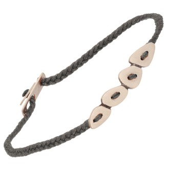 Βραχιόλι κορδόνι ασημένια Σχήματα