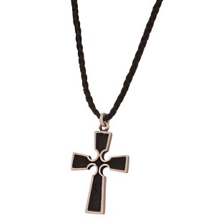 Κολιέ κορδόνι ασημένιος Σταυρός