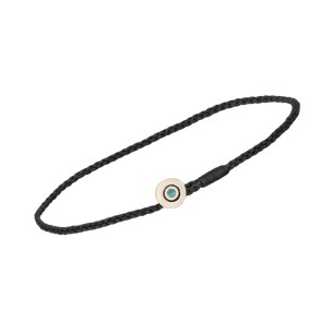 Βραχιόλι κορδόνι ασημένιο Μάτι Κύκλος