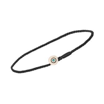 Βραχιόλι κορδόνι ασημένιο Μάτι Κύκλος