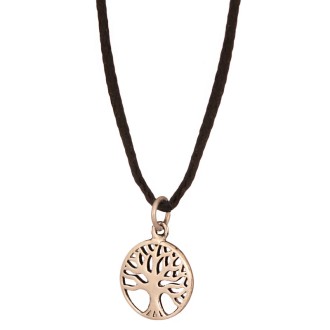 Κολιέ κορδόνι ασημένιο Δέντρο Ζωής