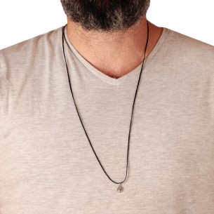 Κολιέ κορδόνι ασημένιο Δέντρο Ζωής