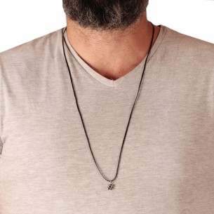 Κολιέ κορδόνι ασημένιο Hashtag Χάστανγκ