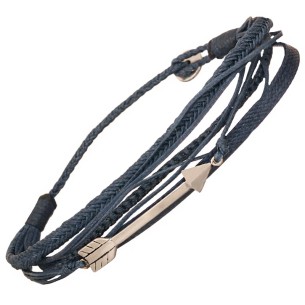 Βραχιόλι κορδόνια ασημένιο Βέλος