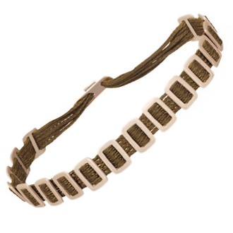 Βραχιόλι κορδόνια ασημένια Σειρέ Τετράγωνα