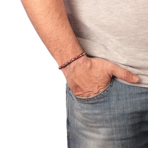 Βραχιόλι κορδόνι ασημένιοι Κύβοι