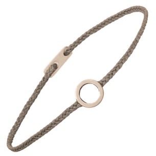 Βραχιόλι κορδόνι ασημένιος Κύκλος