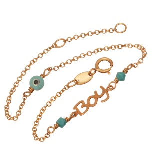 Χρυσό 9k βραχιόλι Boy Αγόρι Μάτι