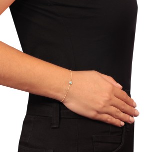 Χρυσό 9k βραχιόλι Κύκλος Τιρκουάζ