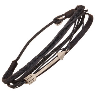 Βραχιόλι κορδόνια ασημένιο Βέλος