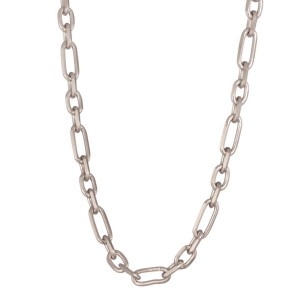 Ασημένια επιπλατινωμένη Αλυσίδα Κρίκοι