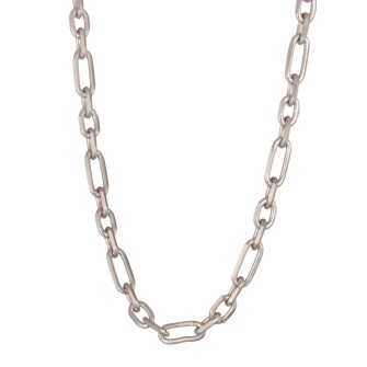 Ασημένια επιπλατινωμένη Αλυσίδα Κρίκοι