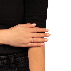 Ασημένιο ρόζ επιχρυσωμένο δαχτυλίδι Ολόβερο