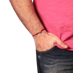 Βραχιόλι κορδόνι ασημένιο Τρίγωνο