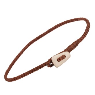 Βραχιόλι κορδόνι ασημένιο Παραλληλόγραμμο