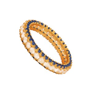 Ασημένιο επίχρυσο δαχτυλίδι Ολόβερο